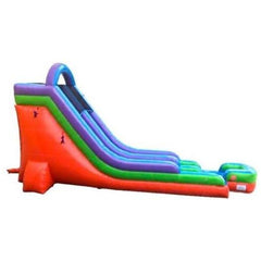 18' Retro Rainbow Inflatable Water Slide with Blower by Pogo