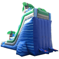 18' Tropical Marble Wet / Dry Inflatable Slide by POGO