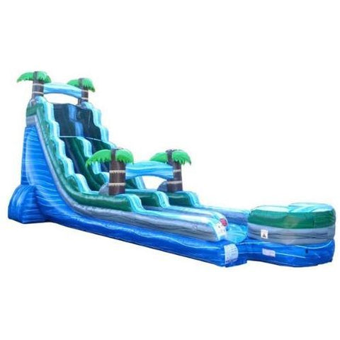 POGO Water Slides 22' Tropical Blue Marble Inflatable Water Slide with Blower by POGO 754972360975 3376 22' Tropical Blue Marble Inflatable Water Slide with Blower POGO 3376
