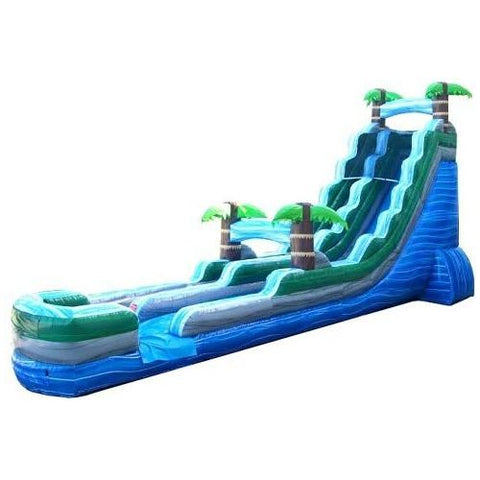 POGO Water Slides 22' Tropical Blue Marble Inflatable Water Slide with Blower by POGO 754972360975 3376 22' Tropical Blue Marble Inflatable Water Slide with Blower POGO 3376