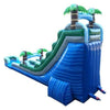 Image of POGO Water Slides 22' Tropical Blue Marble Inflatable Water Slide with Blower by POGO 754972360975 3376 22' Tropical Blue Marble Inflatable Water Slide with Blower POGO 3376