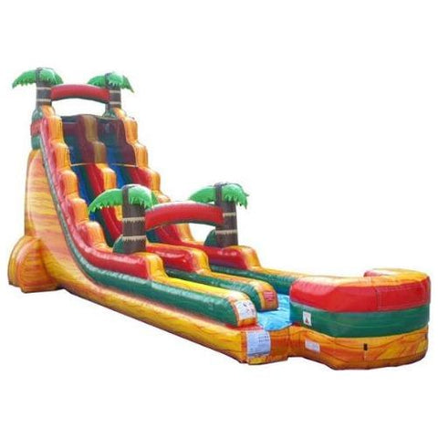 POGO Water Slides 22' Tropical Fire Marble Inflatable Water Slide with Blower by POGO 754972356350 3379 22' Tropical Fire Marble Inflatable Water Slide with Blower POGO 3379
