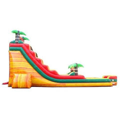 21.5'H Tropical Fire Marble Inflatable Water Slide with Blower by POGO