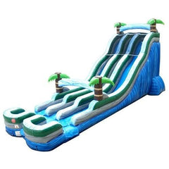 POGO Water Slides 24' Tropical Marble Double Bay Inflatable Water Slide with Blower by POGO 754972372268 7176 24' Tropical Marble Double Bay Inflatable Water Slide with Blower