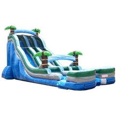 24' Tropical Marble Double Bay Inflatable Water Slide with Blower by POGO