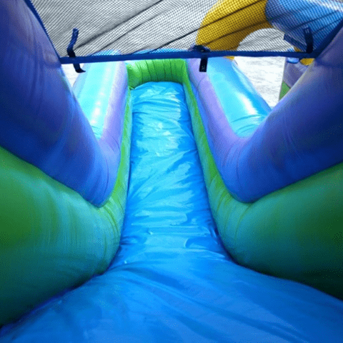 POGO Water Slides 34' Retro Rainbow Water Slide and Slip n Slide Combo with Blower by POGO 754972348362 2887 34' Retro Rainbow Water Slide and Slip Slide Combo w/ Blower SKU#2887