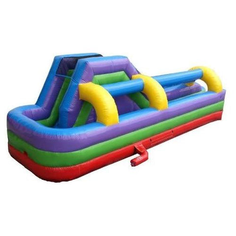 POGO Water Slides 34' Retro Rainbow Water Slide and Slip n Slide Combo with Blower by POGO 754972348362 2887 34' Retro Rainbow Water Slide and Slip Slide Combo w/ Blower SKU#2887