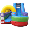 Image of POGO Water Slides 34' Retro Rainbow Water Slide and Slip n Slide Combo with Blower by POGO 754972348362 2887 34' Retro Rainbow Water Slide and Slip Slide Combo w/ Blower SKU#2887