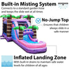 Image of POGO Water Slides Mega Tropical Purple Marble Water Slide Bounce House Combo with Blower by POGO 754972360562 3208 Mega Tropical Purple Marble Water Slide Bounce House Combo with Blower