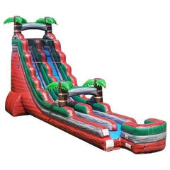 POGO WET N DRY COMBOS 22' Tropical Red Marble Inflatable Water Slide with Blower by POGO 754972360982 4128