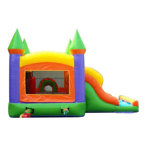 POGO WET N DRY COMBOS Kids Orange Bounce House and Double Lane Slide Combo with Blower by POGO 754972356312 2479 Kids Orange Bounce House and Double Lane Slide Combo with Blower POGO