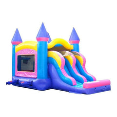 POGO WET N DRY COMBOS Kids Pink Bounce House and Double Lane Slide Combo with Blower by POGO 754972360586 2481