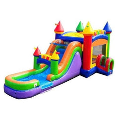 POGO Wet N Dry Combos Mega Modern Rainbow Water Slide Bounce House Combo with Blower by POGO 754972338240 6960