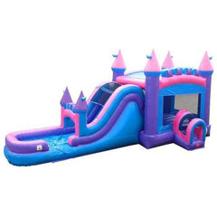 POGO WET N DRY COMBOS Mega Pink Inflatable Water Slide Bounce House Combo with Blower by POGO 754972338257 4314 Mega Pink Inflatable Water Slide Bounce House Combo w/ Blower by POGO