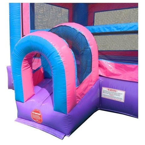 POGO WET N DRY COMBOS Modular Pink Castle Water Slide Bounce House Combo with Blower by POGO 754972338295 7001