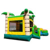 Image of POGO WET N DRY COMBOS Modular Tropical Water Slide Bounce House Combo with Blower and Jungle Art Panel by POGO 754972354394 7496 Modular Tropical Water Slide Bounce House Combo Blower Jungle SKU 7496
