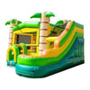 Image of POGO WET N DRY COMBOS Modular Tropical Water Slide Bounce House Combo with Blower and Jungle Art Panel by POGO 754972354394 7496 Modular Tropical Water Slide Bounce House Combo Blower Jungle SKU 7496
