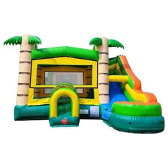 POGO WET N DRY COMBOS Modular Tropical Water Slide Bounce House Combo with Blower by POGO 754972354394 6991