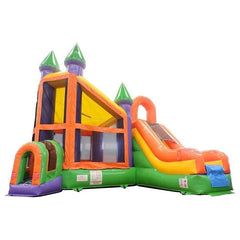 16'H Rainbow Deluxe Inflatable Castle Bounce House Slide Combo w/ Blower by POGO