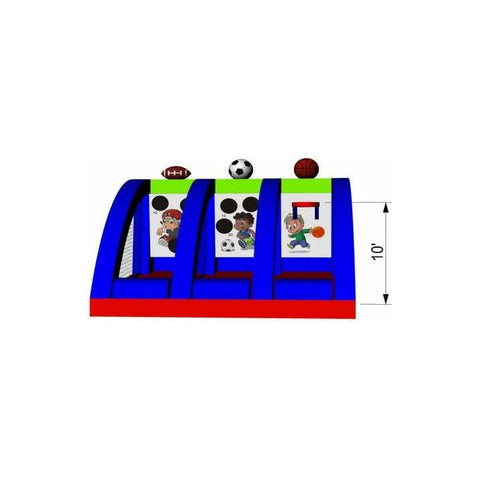Rocket Inflatables Commercial Bouncers 14'H Inflatable Sports 3-in-1 Sports Activity Center by Rocket Inflatables 781880231721 SPO-31SS 14'H Inflatable Sports 3in1 Sports Activity Center Rocket Inflatables