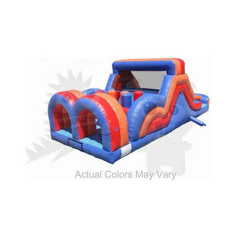 Rocket Inflatables Inflatable Bouncers 11'H Commercial Inflatable Obstacle Course Wet/Dry Slide- End Load- Multiple Lane by Rocket Inflatables 30′ Commercial Inflatable Obstacle WetDry Slide End Load Multiple Lane