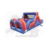 Image of Rocket Inflatables Inflatable Bouncers 11'H Commercial Inflatable Obstacle Course Wet/Dry Slide- End Load- Multiple Lane by Rocket Inflatables 30′ Commercial Inflatable Obstacle WetDry Slide End Load Multiple Lane