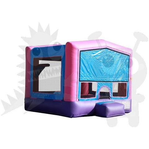 Rocket Inflatables Inflatable Bouncers 13x13 Pink/Purple Bounce House Module with Hoop by Rocket Inflatables 781880228554 BOU-100-13