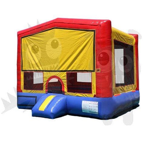Rocket Inflatables Inflatable Bouncers 13x13 Red/Blue/Yellow Module Bounce House with Hoop by Rocket Inflatables 781880242642 BOU-50-13 13x13 Red/Blue/Yellow Module Bounce House Hoop by Rocket Inflatables