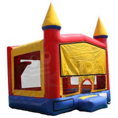 13x13 Red/Yellow/Blue Bounce House Castle with Hoop by Rocket Inflatables