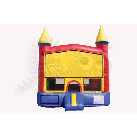 Rocket Inflatables Inflatable Bouncers 13x13 Red/Yellow/Blue Bounce House Castle with Hoop by Rocket Inflatables 781880228509 BOU-060-13 13x13 Red/Yellow/Blue Bounce House Castle with Hoop Rocket Inflatables