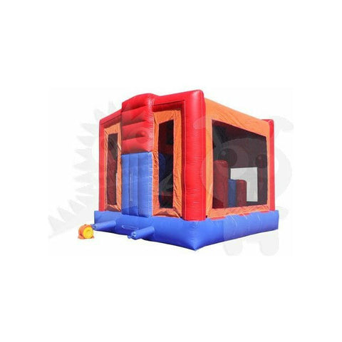 Rocket Inflatables Inflatable Bouncers 14.6'H 5-in-1 Orange & Blue Combo with Slide, Climbing Wall & Hoop by Rocket Inflatables COM-C5 14.6'H 5-in-1 Orange & Blue Combo with Slide, Climbing Wall & Hoop by Rocket Inflatables SKU# COM-C5