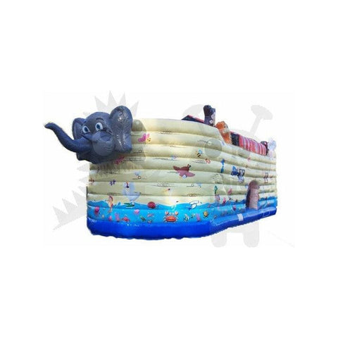 Rocket Inflatables Inflatable Bouncers 14′H 3-D Noah’s Ark Inflatable Combo with Obstacles & Slide by Rocket Inflatables 781880232414 COM-NA1535/COM-NA1335 14′H 3D Noah’s Ark Inflatable Combo Obstacles Slide Rocket Inflatables