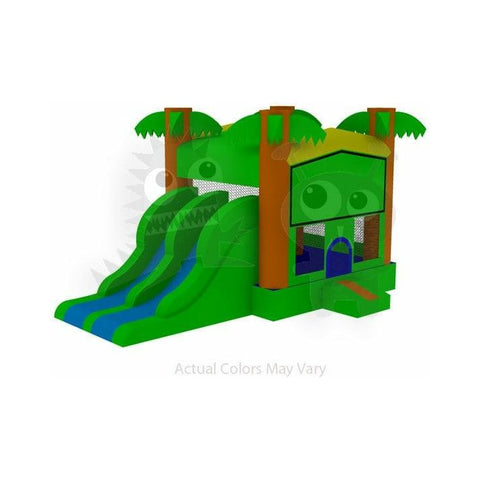 Rocket Inflatables Inflatable Bouncers 14'H Commercial Inflatable 4-in-1 Combo with Double Slide, Pop ups, Climbing Wall & Basketball Hoop by Rocket Inflatables 781880223856 COM-C413-Tropical 14'H Commercial Inflatable 4n1 by Rocket Inflatables COM-C413-Tropical