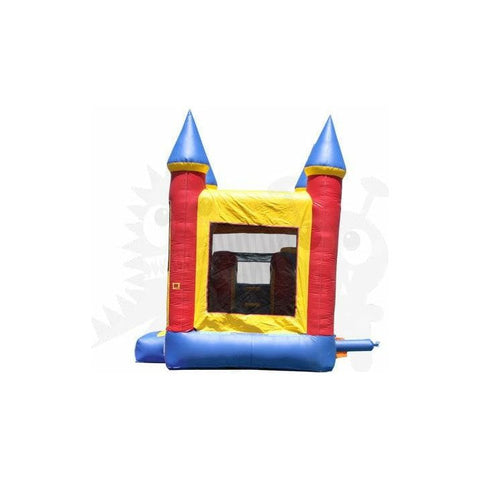14'H Inflatable Mini Castle 5-in-1 Module Wet/Dry Combo Jumper, Slide Pool, Climbing Wall, and Basketball Hoop by Rocket Inflatables SKU #COM-511