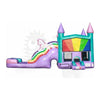 Image of Rocket Inflatables Inflatable Bouncers 15.8'H Unicorn Glitter Combo 4 in 1 with Wet/Dry Water Slide Removable Pool by Rocket Inflatables 781880243021 COM-435-Unicorn-RP 15.8'H Unicorn Combo 4in1 by Rocket Inflatables SKU#COM-435-Unicorn-RP