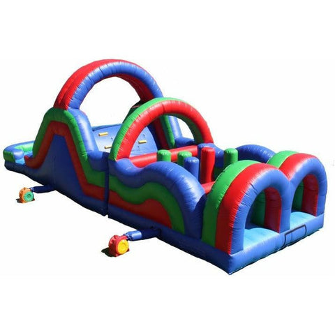 Rocket Inflatables Inflatable Bouncers 15'H Commercial Inflatable Obstacle Course Wet/Dry Slide – End Load- Multiple Lane by Rocket Inflatables 15'H Inflatable Obstacle WetDry Without Slide End Load Multiple Lane