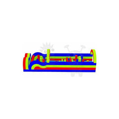 15'H Commercial Inflatable Obstacle Course Wet/Dry Without Slide – End Load- Multiple Lane by Rocket Inflatables