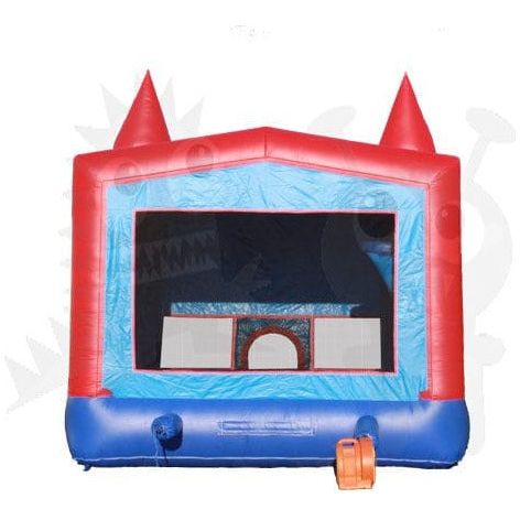 Rocket Inflatables Inflatable Bouncers 15x15 Blue & Red Castle Module Bounce House with Hoop by Rocket Inflatables 781880228547 BOU-070-15 15x15 Blue & Red Castle Module Bounce House Hoop by Rocket Inflatables