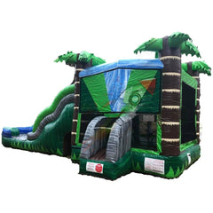 Rocket Inflatables Inflatable Bouncers 16'H 3-D Palm Tropical Marble Inflatable Wet/Dry Combo with Slide Pool & Hoop by Rocket Inflatables 16'H Inflatable Castle 6in1 Patriot Module Combo by Rocket Inflatables