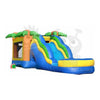 Image of 16'H 3-D Tropical Inflatable Wet/Dry Combo with Slide Pool & Hoop by Rocket Inflatables SKU# COM-513