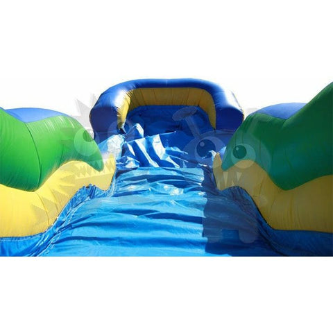 16'H 3-D Tropical Inflatable Wet/Dry Combo with Slide Pool & Hoop by Rocket Inflatables SKU# COM-513