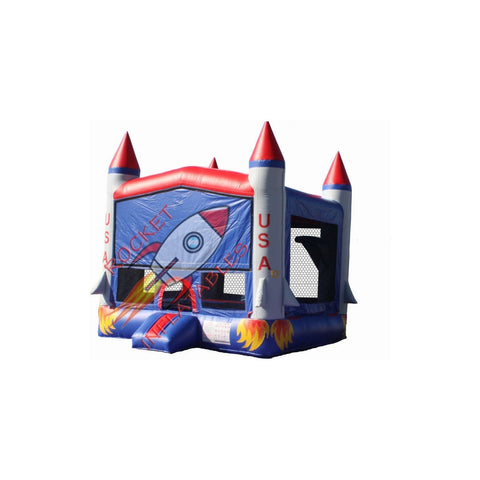 Rocket Inflatables Inflatable Bouncers 16'H 3D Rocket Ship Inflatable Bounce House with Basketball Hoop by Rocket Inflatables 781880228660 BOU-125-13 16'H 3D Rocket Ship Bounce House  Basketball Hoop Rocket Inflatables