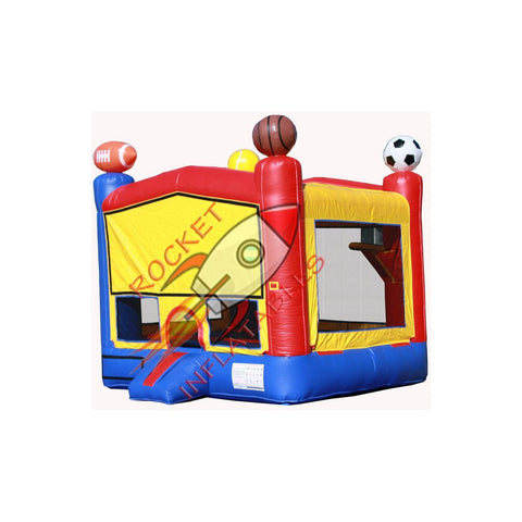 Rocket Inflatables Inflatable Bouncers 16'H 3D Sports Inflatable Bounce House with Basketball Hoop by Rocket Inflatables 781880228639 BOU-114-13 16'H 3D Sports Inflatable Bounce House Basketball Rocket Inflatables