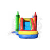 Image of Rocket Inflatables Inflatable Bouncers 16'H Commercial Inflatable 5-in-1 Crayon Combo Wet/Dry with Water Slide, Splash Pool and Basketball Hoop by Rocket Inflatables 781880223382 COM-522 16'H 5n1 Combo Slide Pool and Basketbal Rocket Inflatables SKU#COM-522