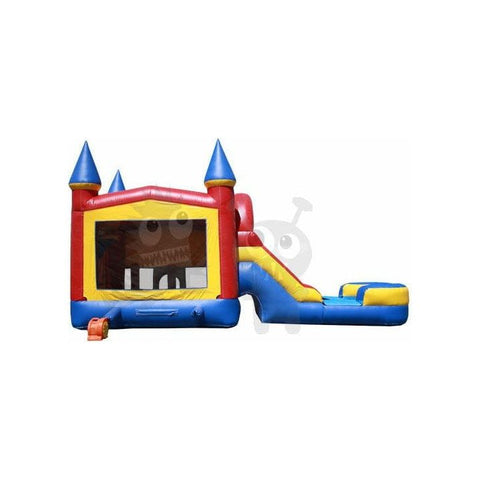 16'H Commercial Inflatable Module Combo with Water Slide, Inflatable Bottom & Basketball Hoop by Rocket Inflatables SKU#COM-560
