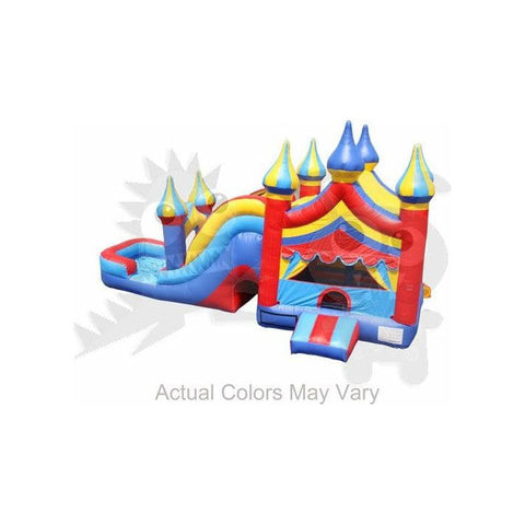 Rocket Inflatables Inflatable Bouncers 16'H Inflatable 5-in-1 Big Top Carnival Combo Wet/Dry with Water Slide, Splash Pool and Basketball Hoop by Rocket Inflatables 781880243045 COM-505 Inflatable 5-in-1 Big Top Carnival Combo Wet/Dry with Water Slide, Splash Pool and Basketball by Rocket Inflatables Hoop SKU#COM-505