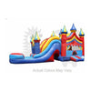 Image of Rocket Inflatables Inflatable Bouncers 16'H Inflatable 5-in-1 Big Top Carnival Combo Wet/Dry with Water Slide, Splash Pool and Basketball Hoop by Rocket Inflatables 781880243045 COM-505 Inflatable 5-in-1 Big Top Carnival Combo Wet/Dry with Water Slide, Splash Pool and Basketball by Rocket Inflatables Hoop SKU#COM-505