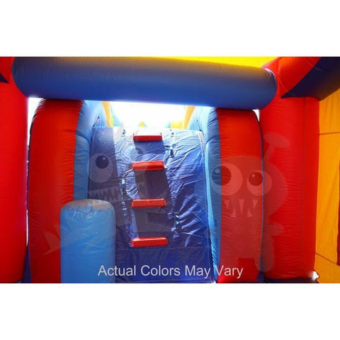 Inflatable 5-in-1 Big Top Carnival Combo Wet/Dry with Water Slide, Splash Pool and Basketball by Rocket Inflatables Hoop SKU#COM-505