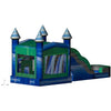 Image of Rocket Inflatables Inflatable Bouncers 16'H Inflatable 7-in-1 Blue/Green/Grey Double Lane Combo Wet/Dry with Water Slide, Pool and Basketball Hoop by Rocket Inflatables COM-715-Lava-2
