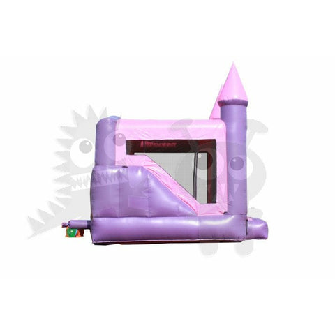 16'H Inflatable Pink & Purple Castle Point Combo with Inside Slide & Hoop by Rocket Inflatables SKU# COM-C41